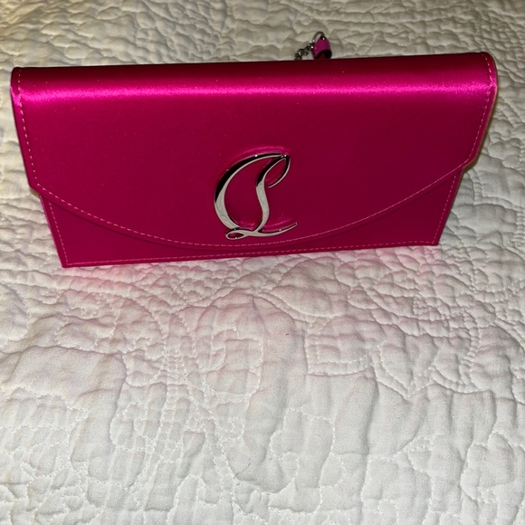 New With Tags Christian Louboutin Crepe Satin / Met Crossbody Authentic - Picture 6 of 10